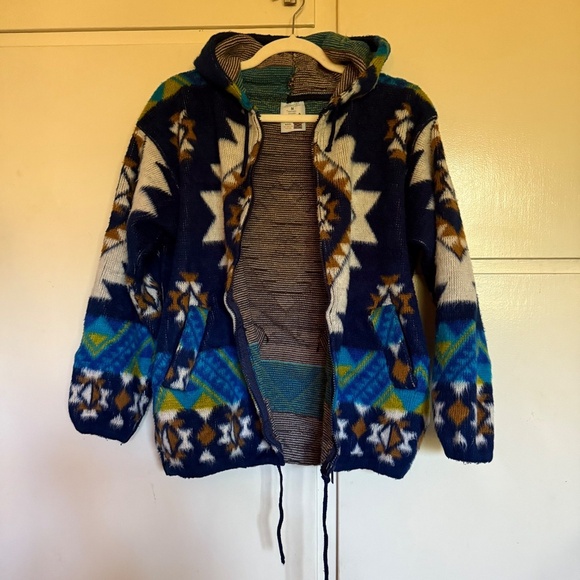 Artesanias Tuntaquimba Ecuadorian Southwest Wool Jacket Size Medium - Picture 7 of 10